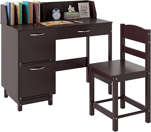 Kids Desk and Chair Set with Storage
