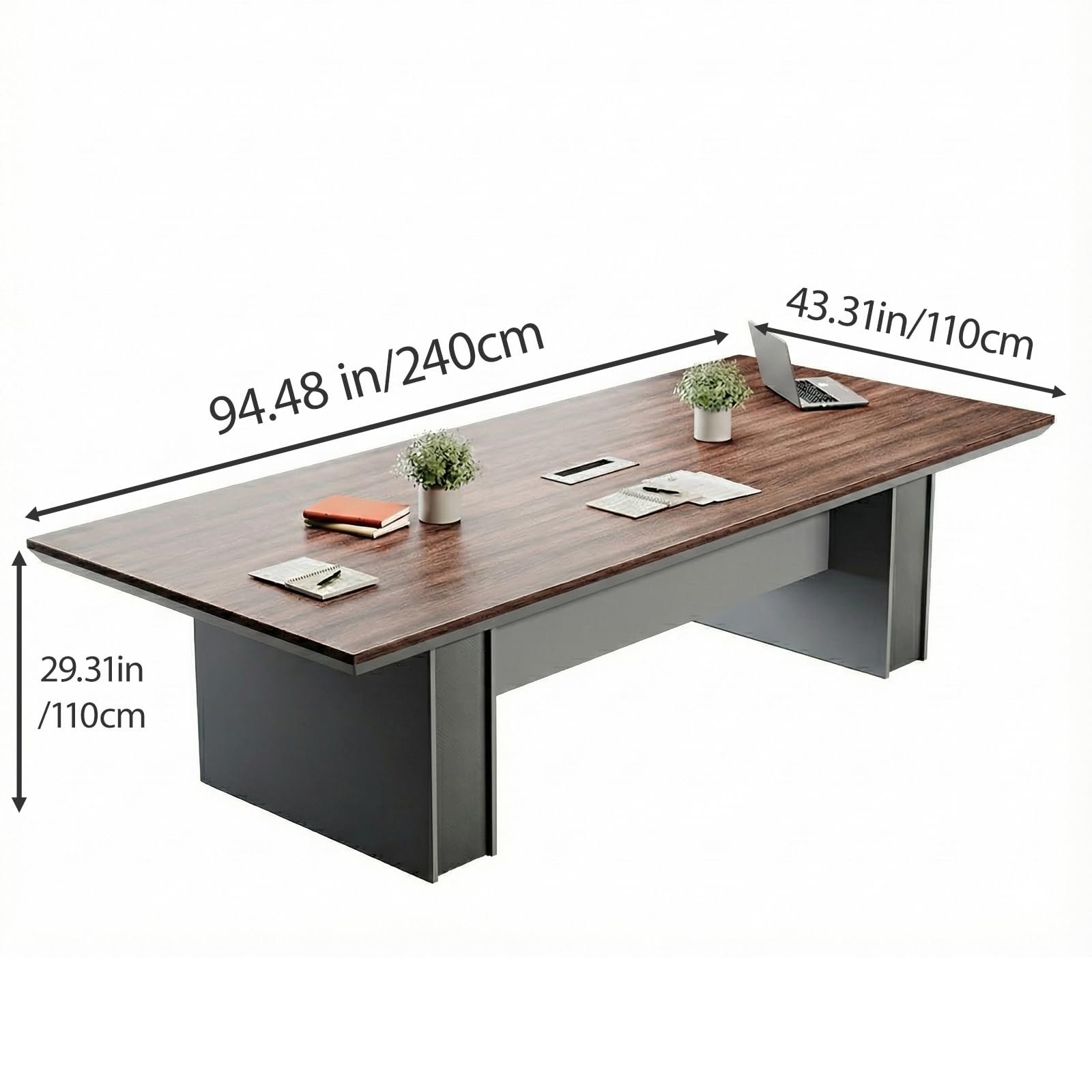 8FT Conference Table with Cable Management