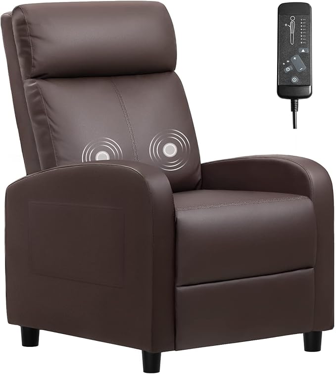Massage Recliner Chair with Adjustable Footrest