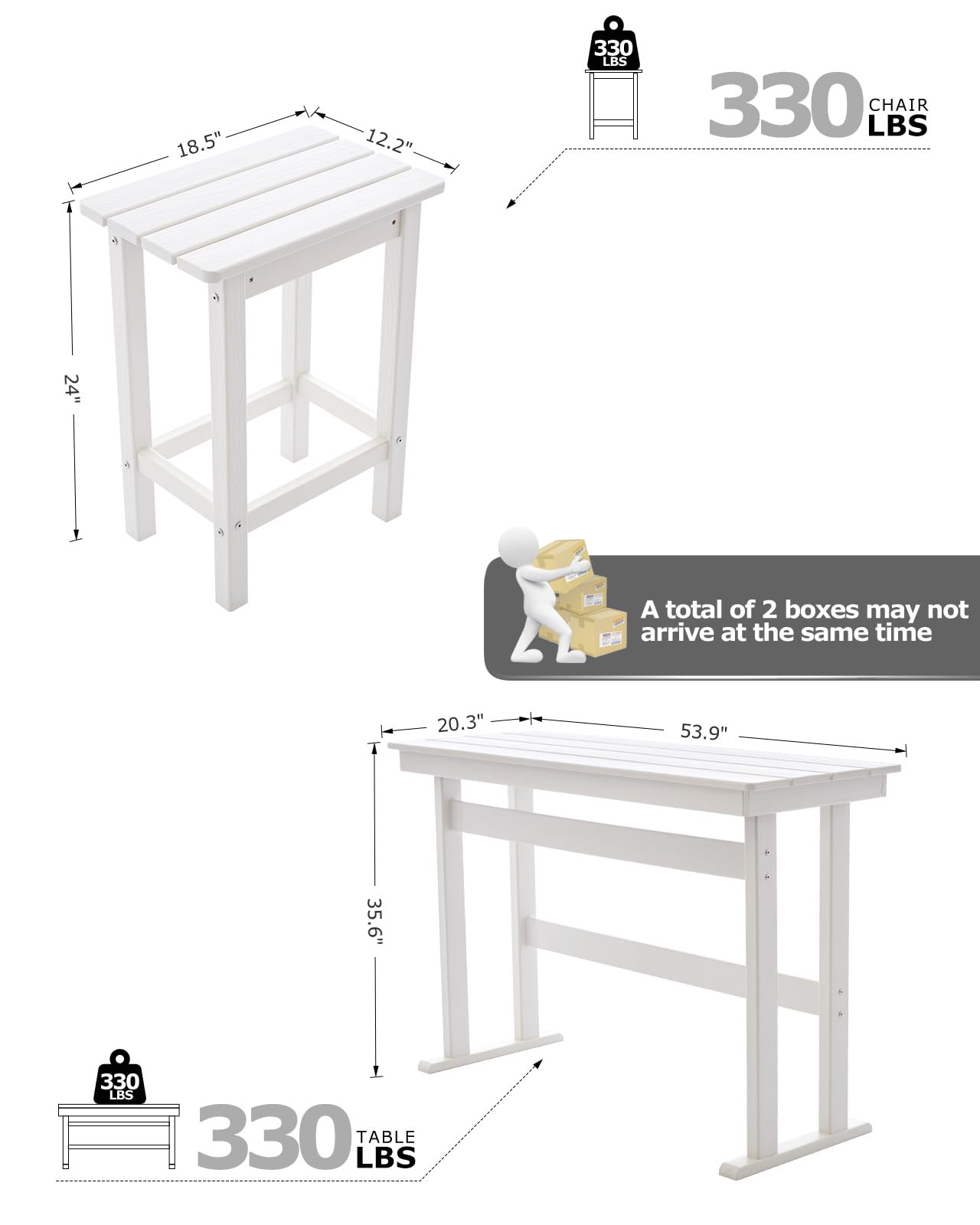 3-Piece Outdoor Bar Set with High Top Table and Stools