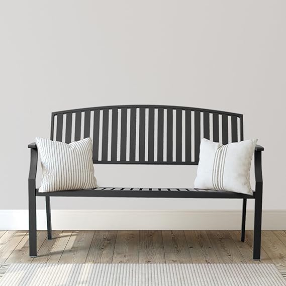 52" Weatherproof Aluminum Outdoor Bench