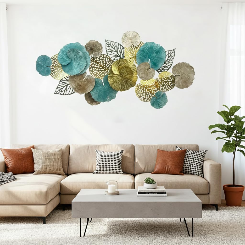 3D Metal Lotus Wall Art