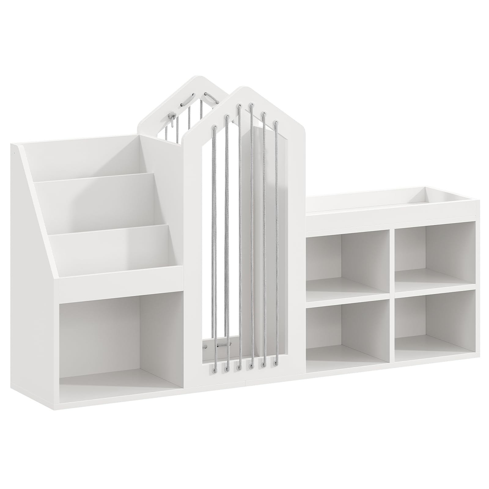 Kids Bookshelf & Toy Storage Organizer with Stuffed Animal Storage