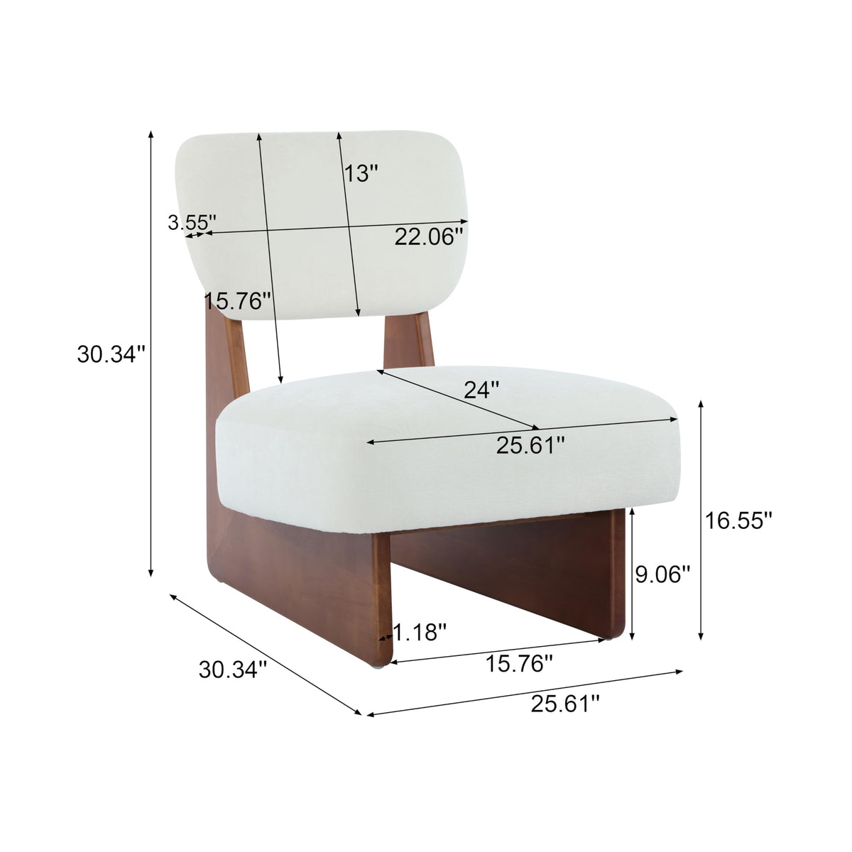 Low Profile Accent Chair Set of 2