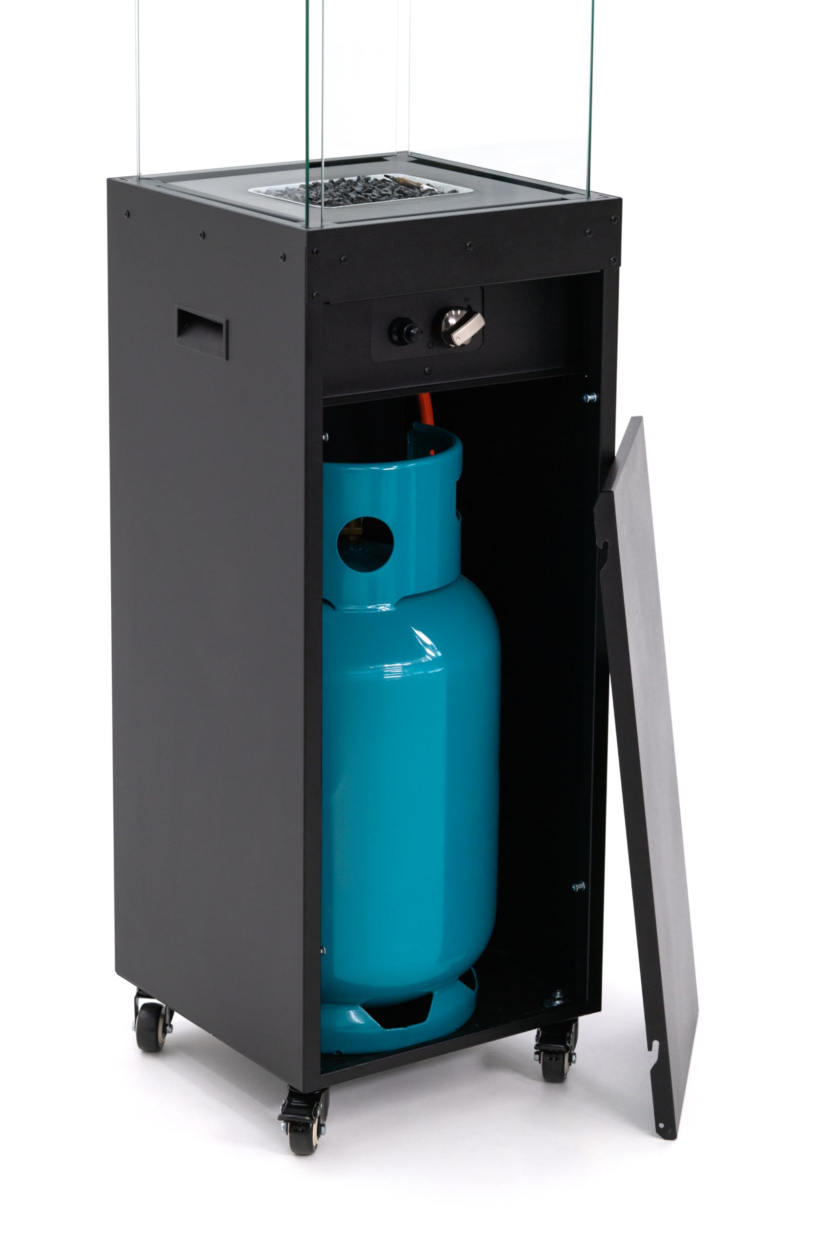 Outdoor Gas Patio Heater Tower 41K BTU Freestanding with Wheels