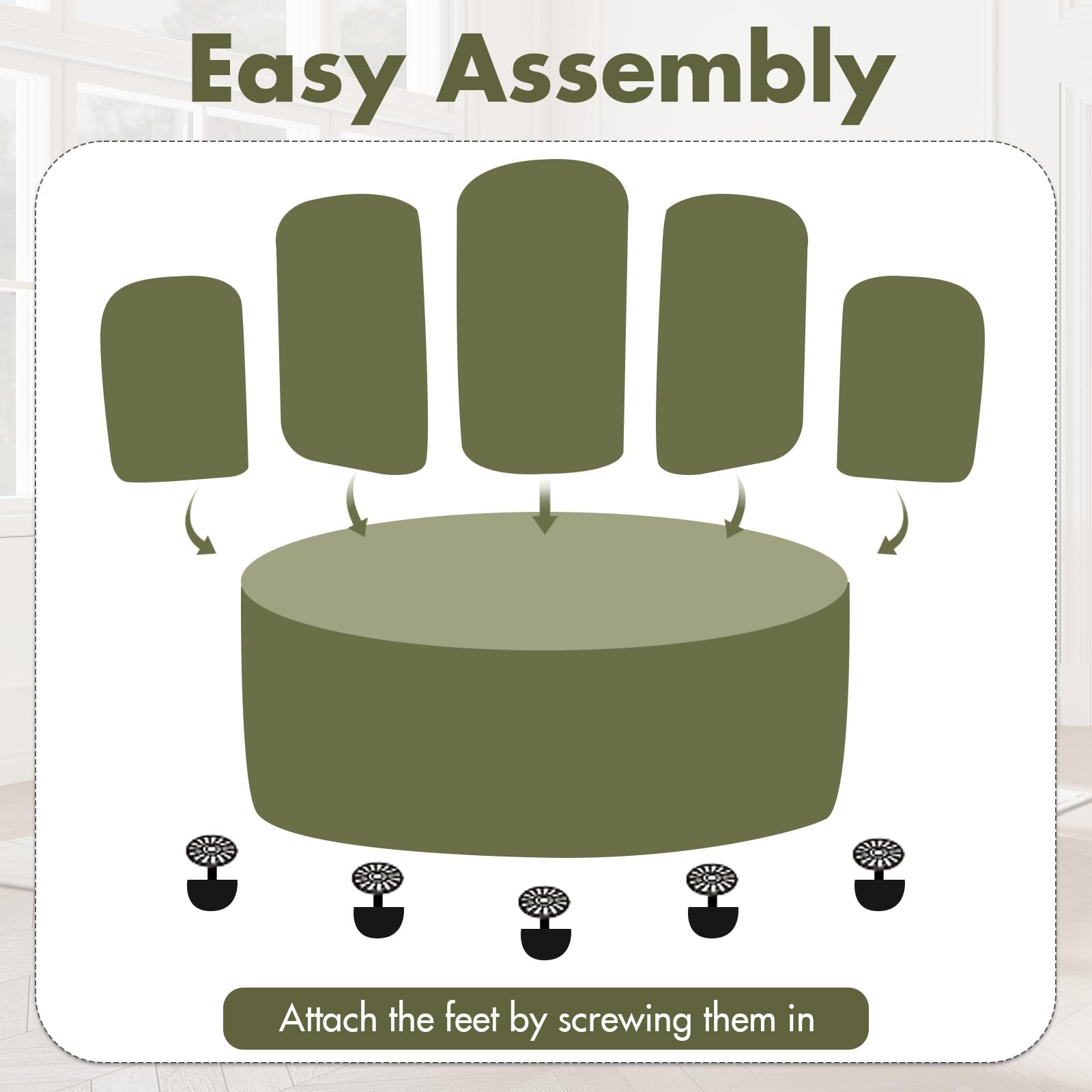 Sage Green Mid-Century Accent Chair