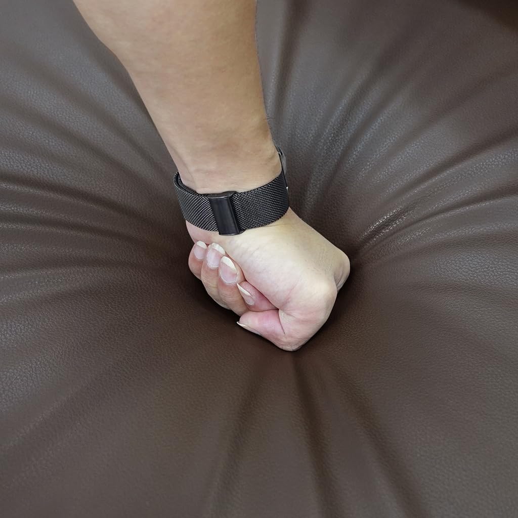 NessCarsti 86.41" Mid-Century Modern Leather 3-Seater Couch, Comfortable Sofa with Solid Wood Legs and Frame, for Living Room, Bedroom, Apartment, and Office,Brown