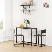 3-Piece Industrial Dining Table Set for 2