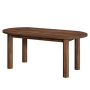 Oval Conference Table 63 Inch Walnut