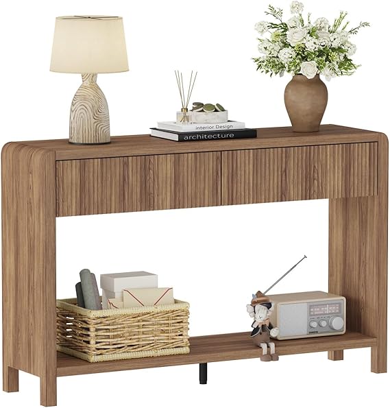 Console Table with 2 Drawers for Entryway