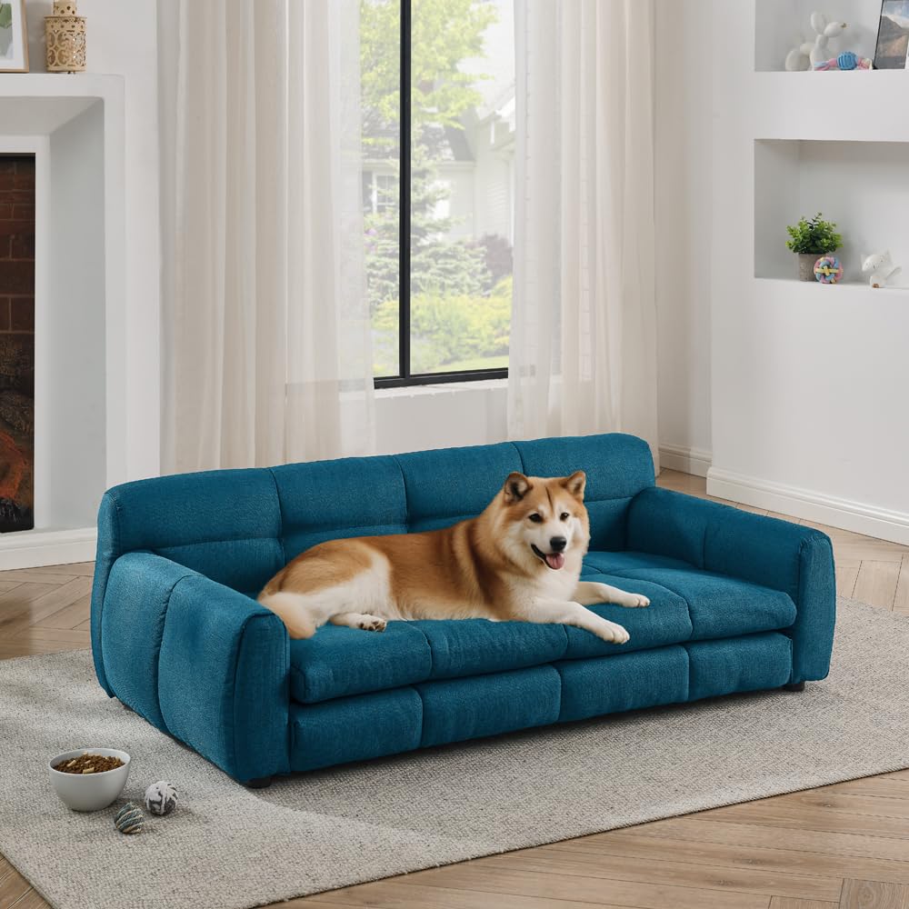 Modern Dog Sofa Bed with Armrests and Backrest