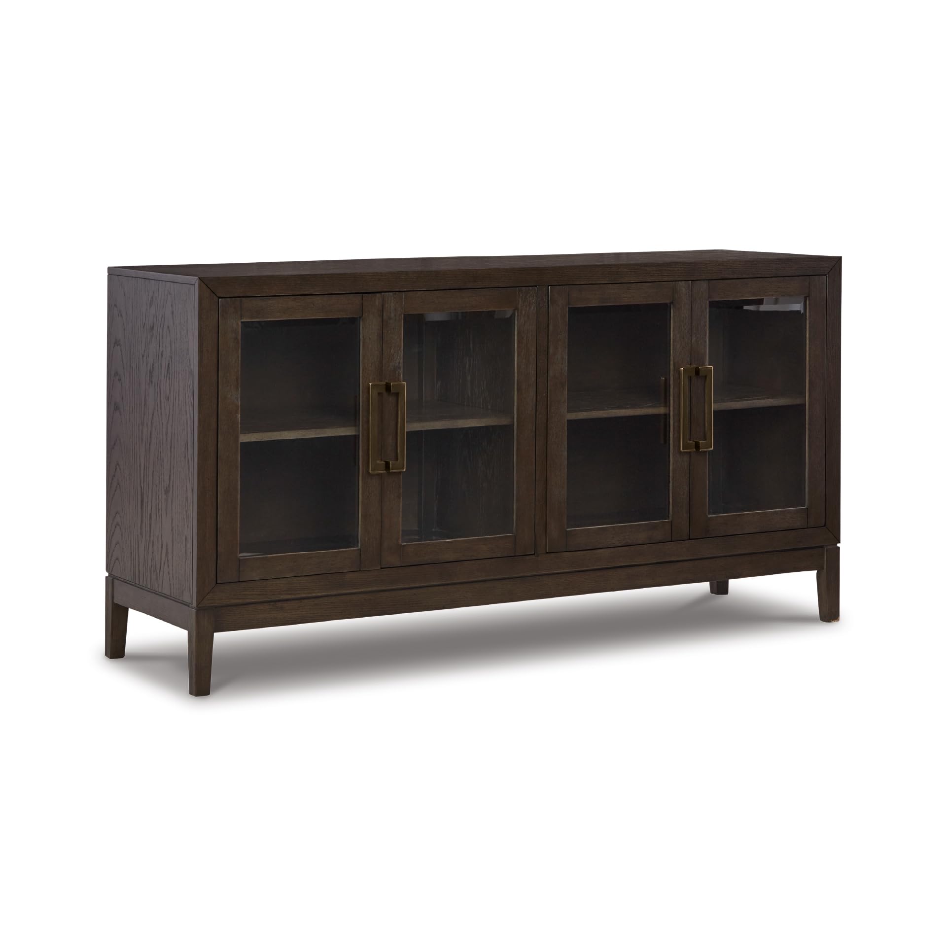 Burkhaus Dining Server with Glass Front Cabinets