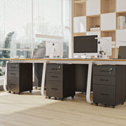 3 Drawer Mobile File Cabinet with Wheels