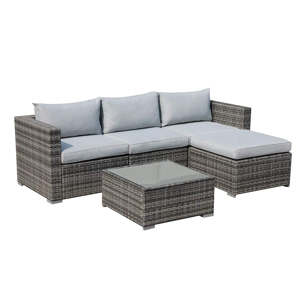 5-Piece Outdoor Sectional Conversation Set