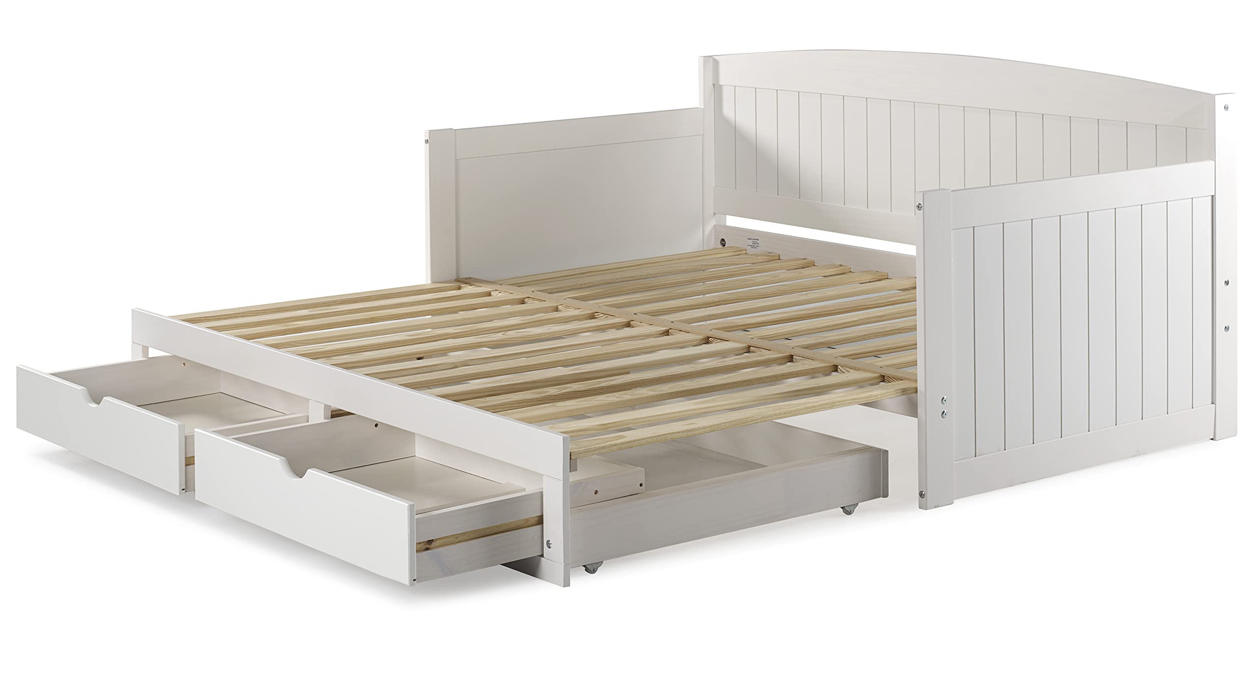 Harmony Twin to King Daybed with Pop Up Trundle and Storage Drawers