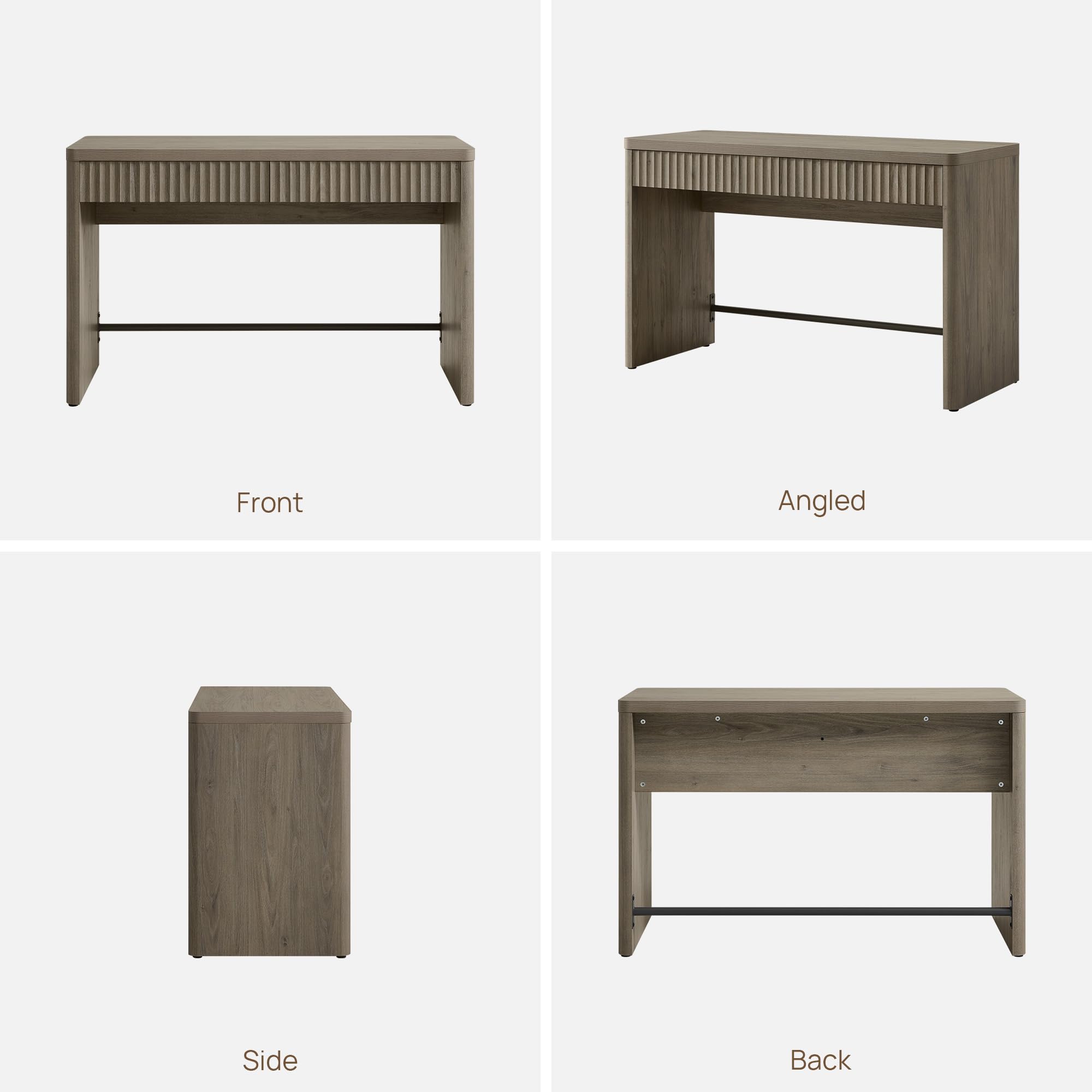 Office Computer Desk with 2 Drawers 48.8" Executive Writing Desk