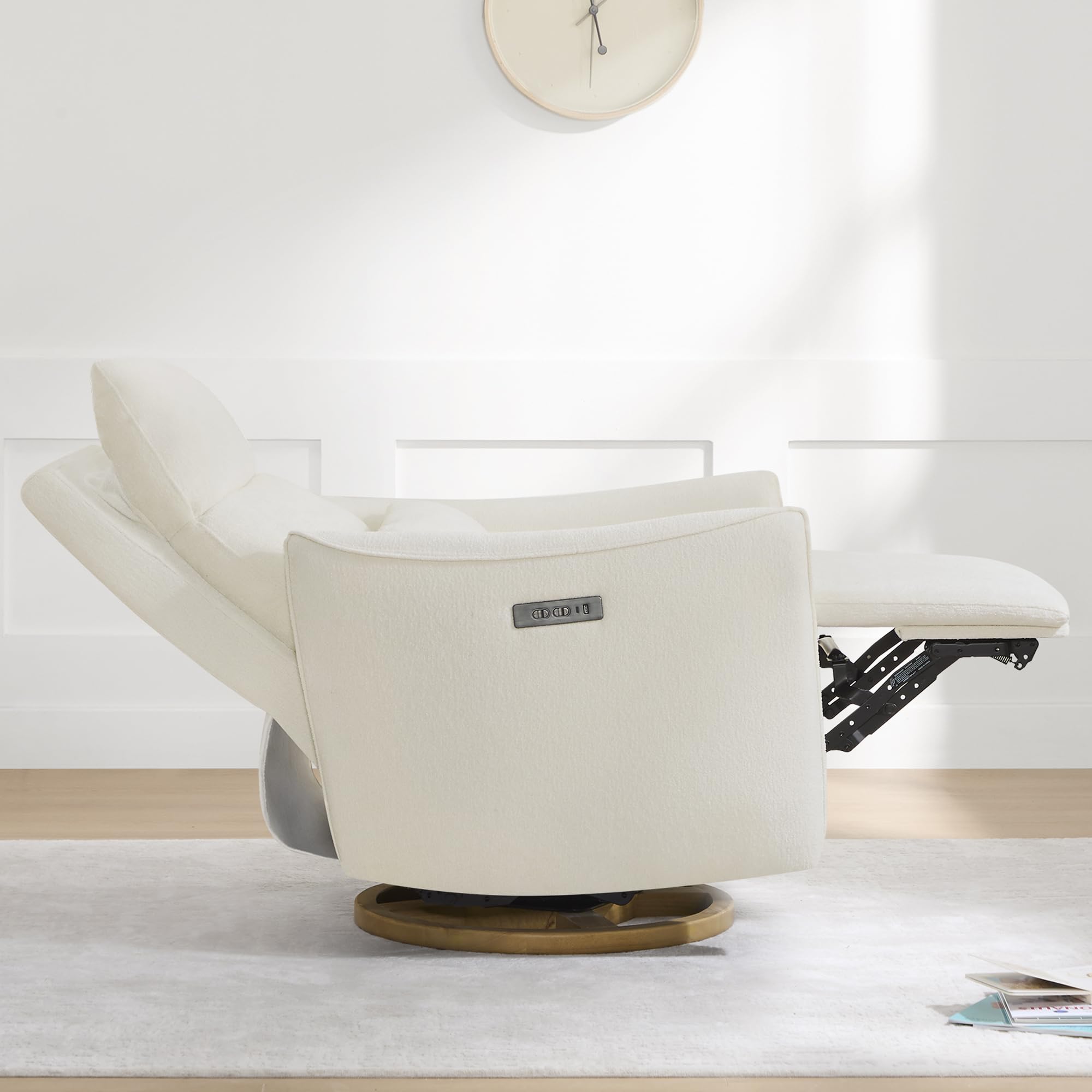 Swivel Rocker Recliner Chair with Power Headrest