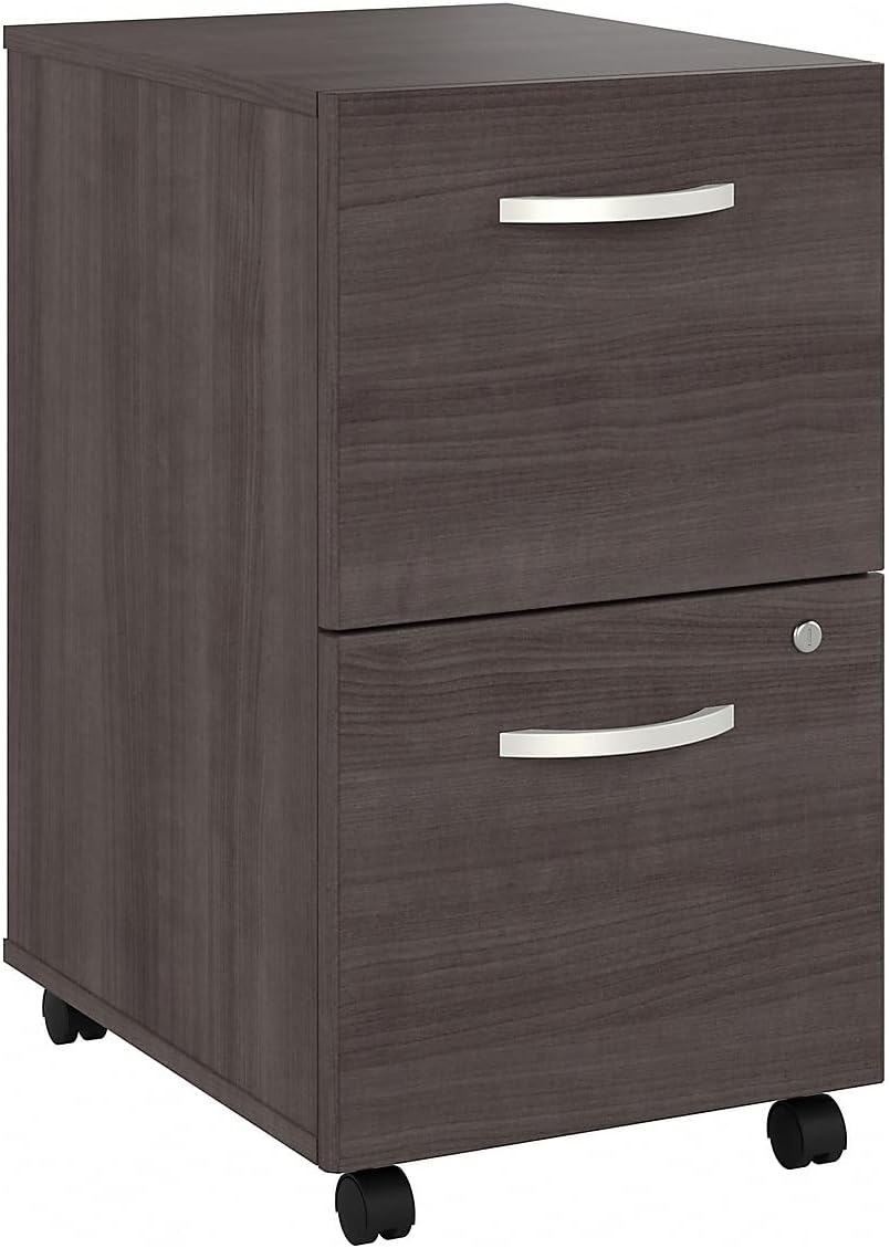 2 Drawer Mobile File Cabinet White
