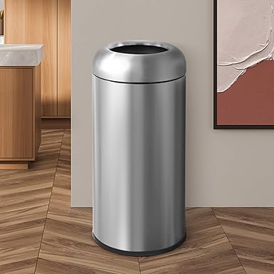 16.5 Gallon Stainless Steel Trash Can with Lid