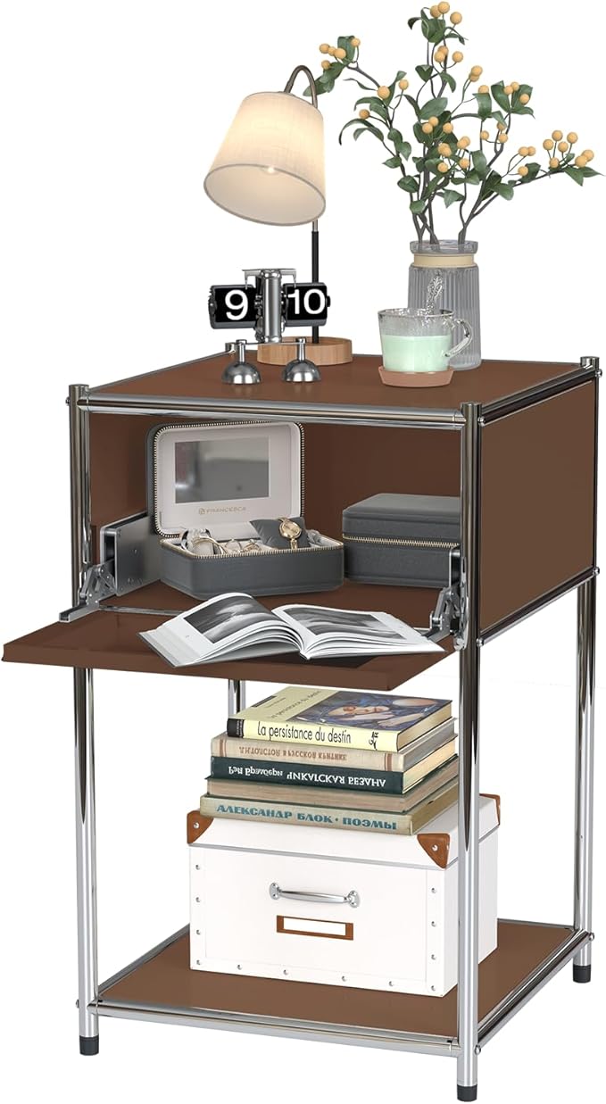 Yellow Night Stand with Drawers