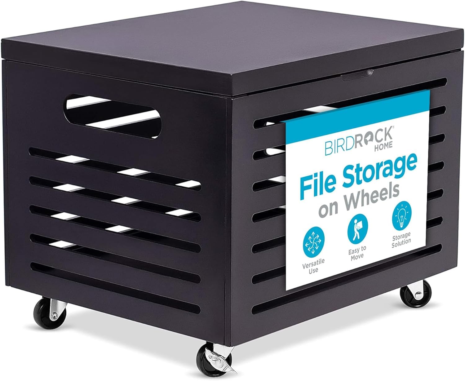 Bamboo Rolling File Storage Organizer