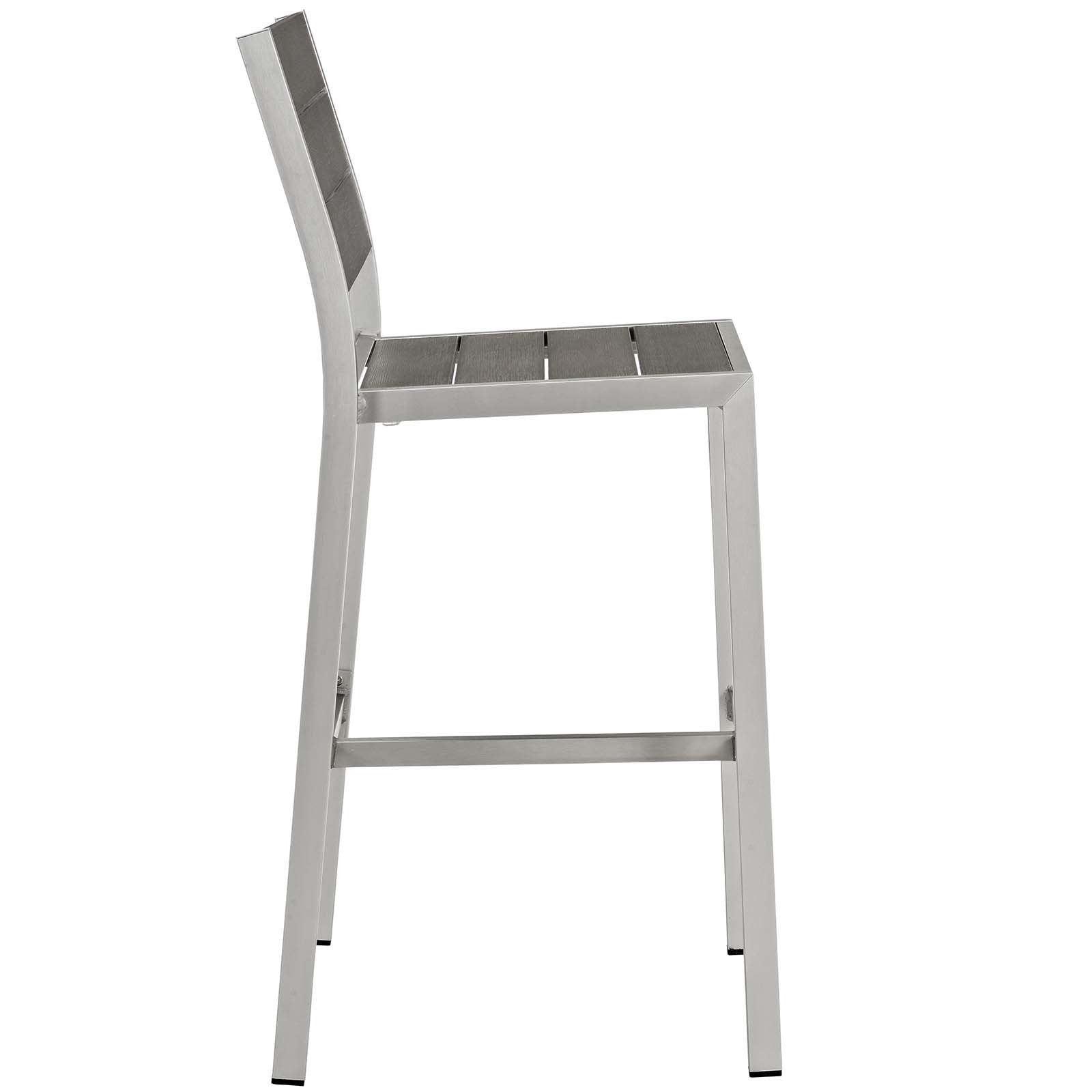 Aluminum Outdoor Patio Pub Bistro Set with Bar Stools