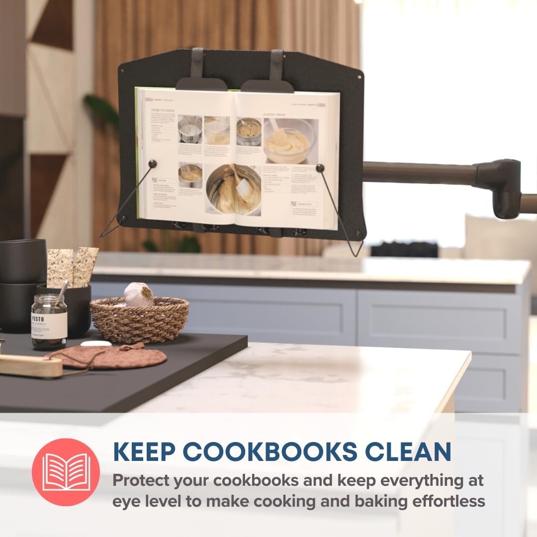 Adjustable Book Holder Floor Stand with Rolling Base