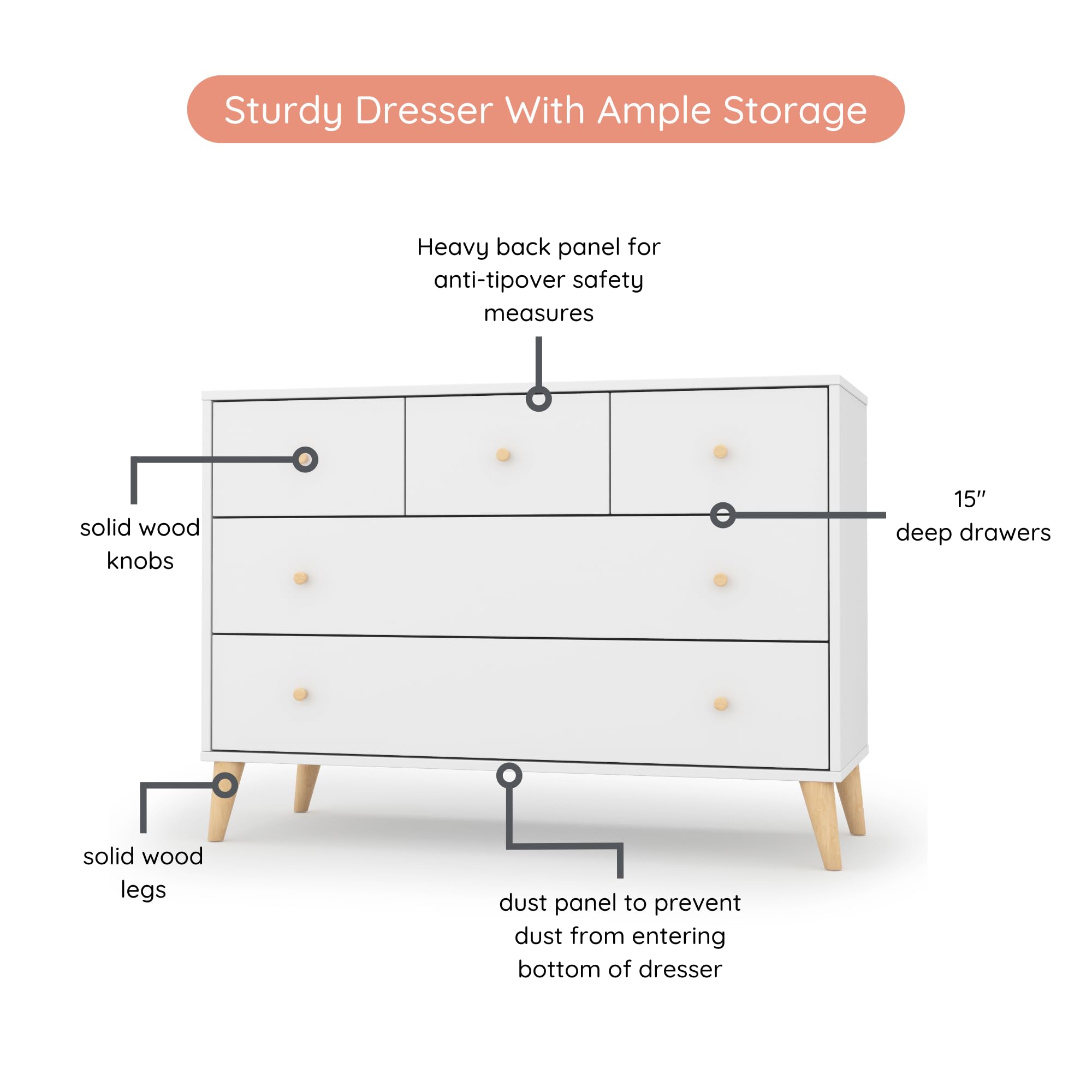 Austin 5-Drawer Dresser