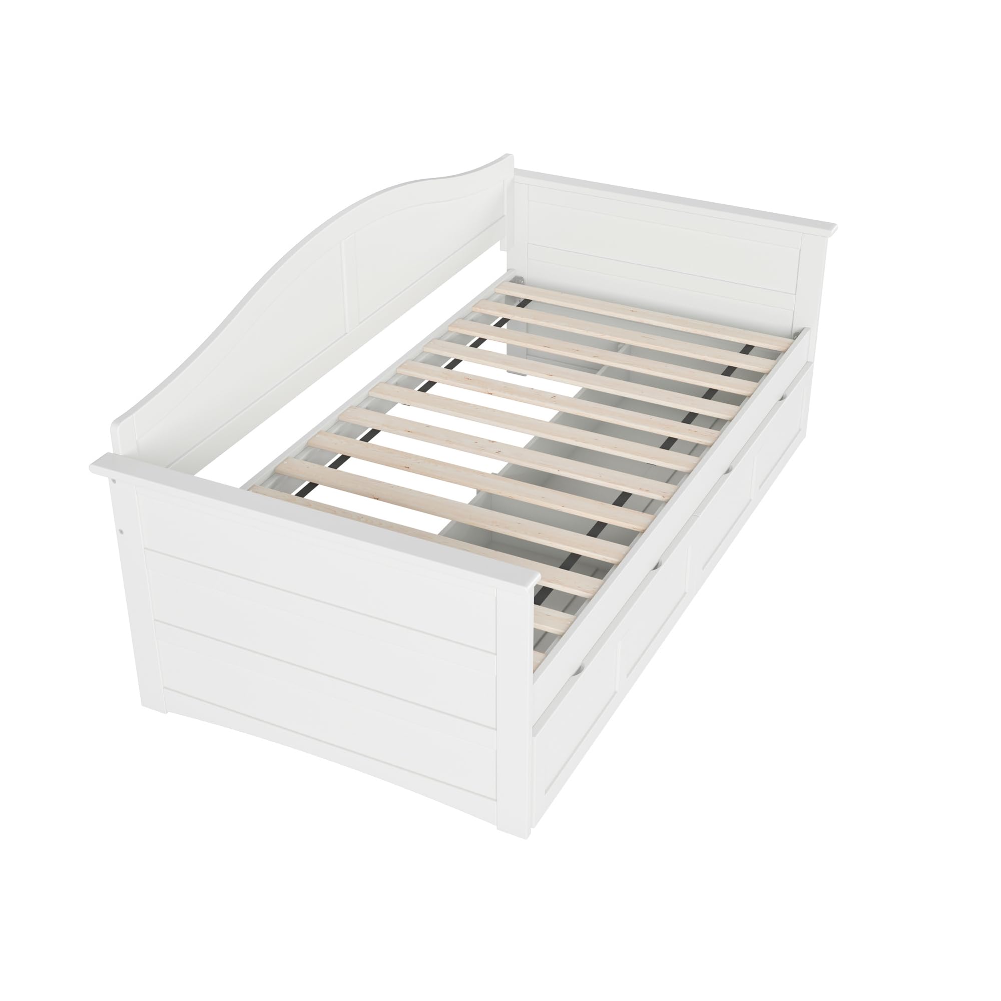 Acadia Twin Wood Daybed Frame with 2 Storage Drawers