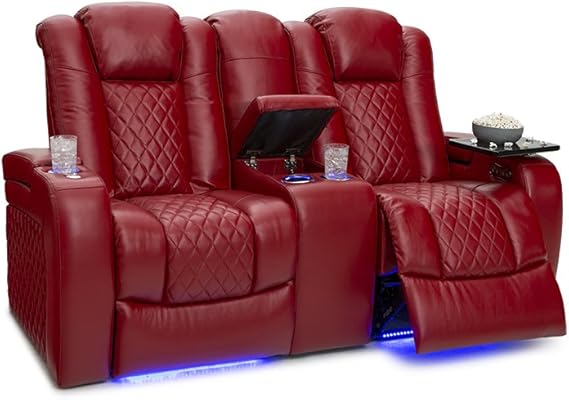 Home Theater Reclining Sofa with Fold-Down Table