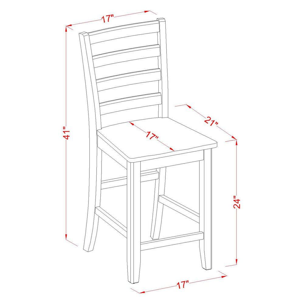 9-Piece Counter Height Dining Set with Butterfly Leaf Table