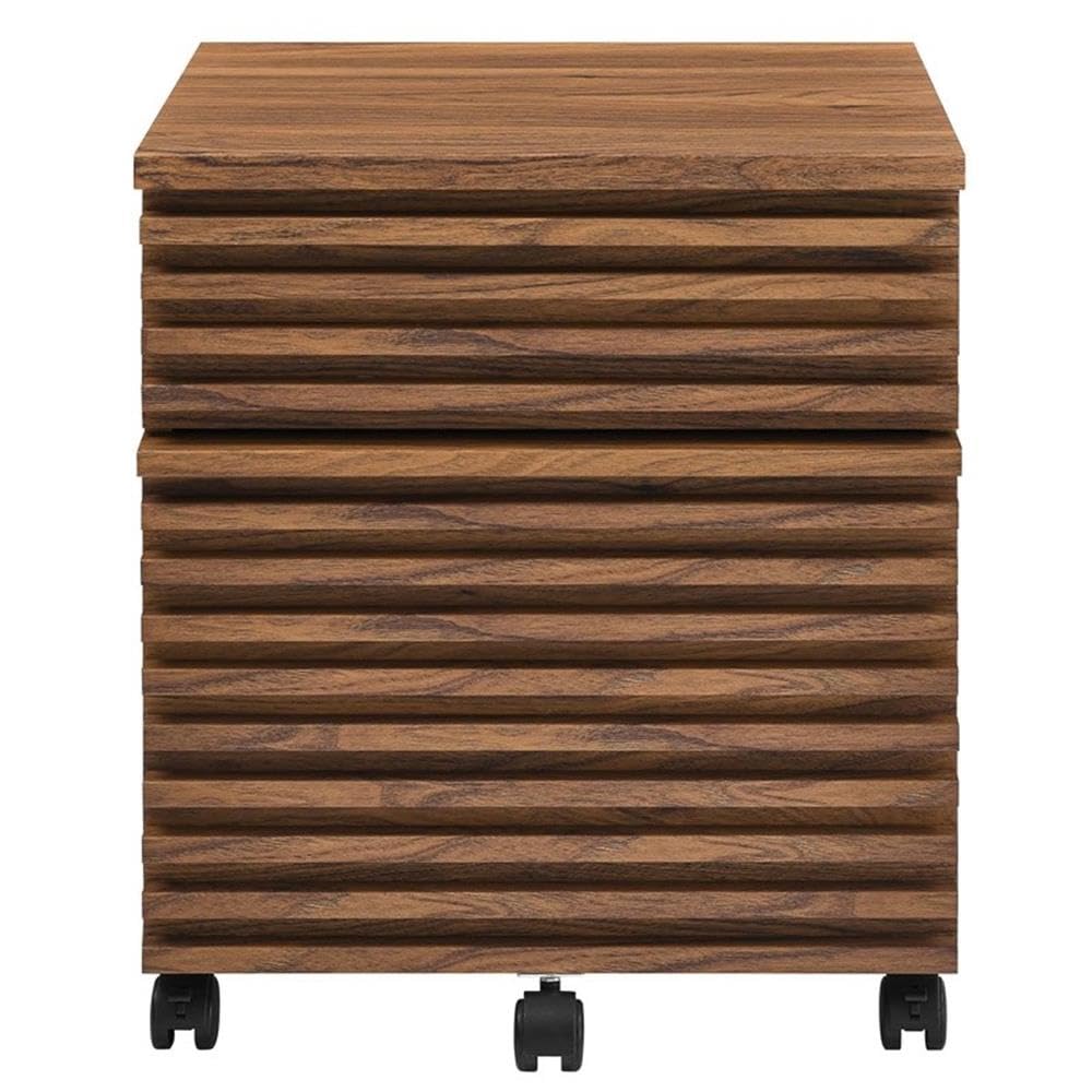 Wood File Cabinet Walnut