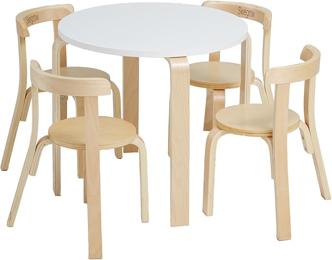 Kids Table and 2 Chairs Set - Wooden Furniture