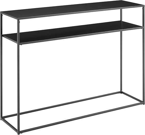 Braxton Sofa Console Table with Storage Shelf