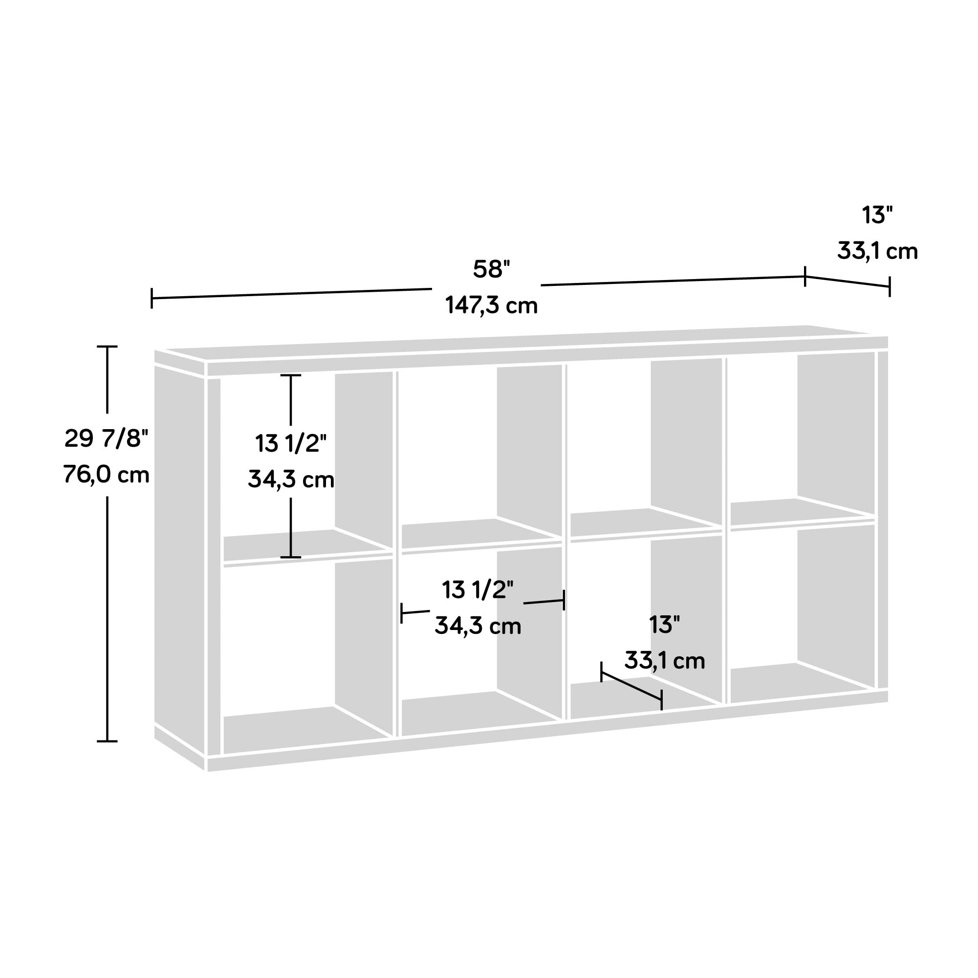 8-Cube Storage Organizer Bookcase