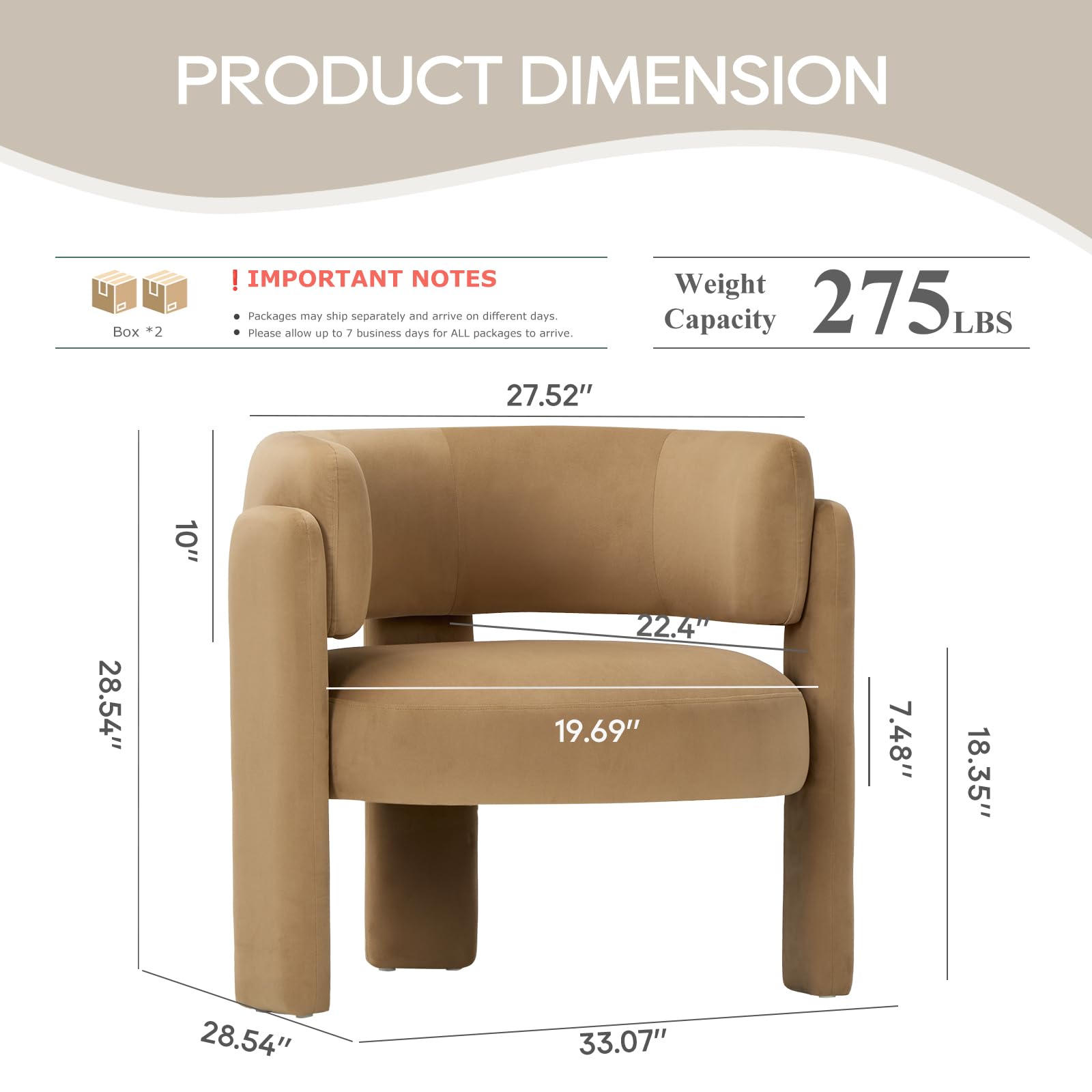 Velvet Barrel Accent Chairs Set of 2
