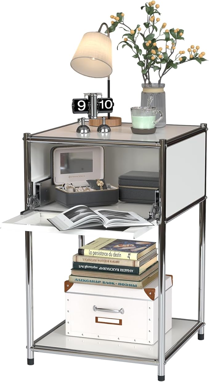 Yellow Night Stand with Drawers