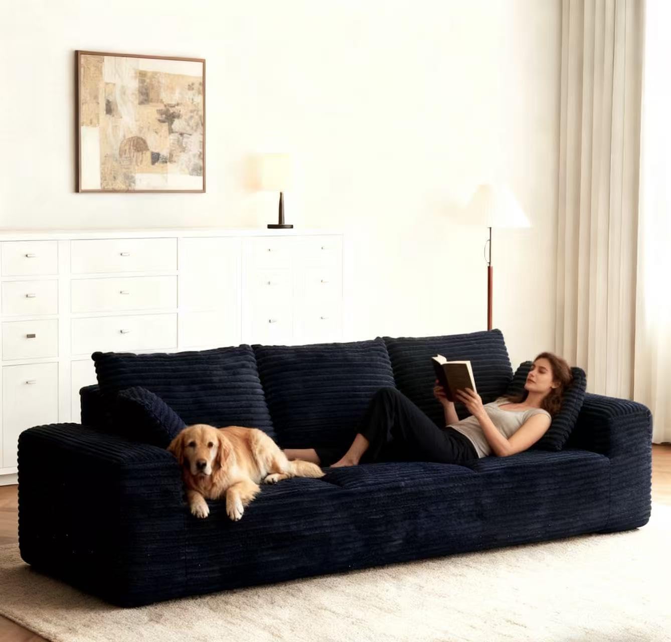 104.3" Modular Sectional Cloud Couch