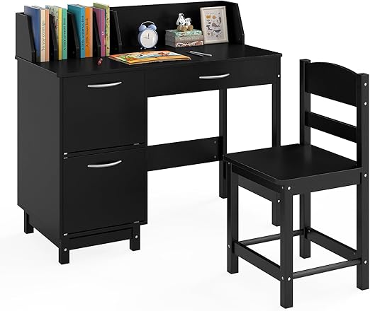 Kids Desk and Chair Set with Storage