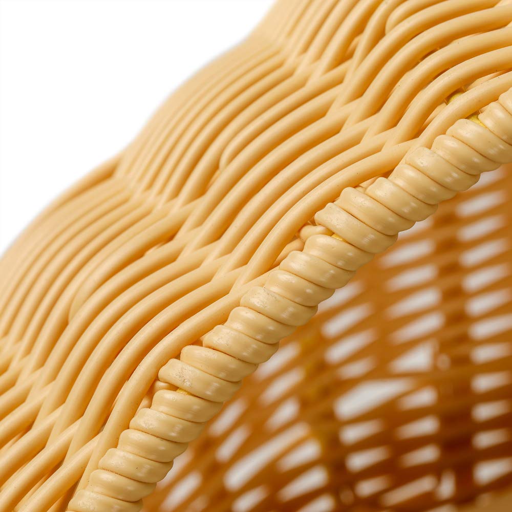 Rattan Round Pet Bed with Cushion