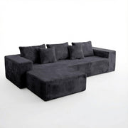 L-Shaped Cloud Couch Sectional Sofa with Deep Seat
