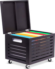 Bamboo Rolling File Storage Organizer