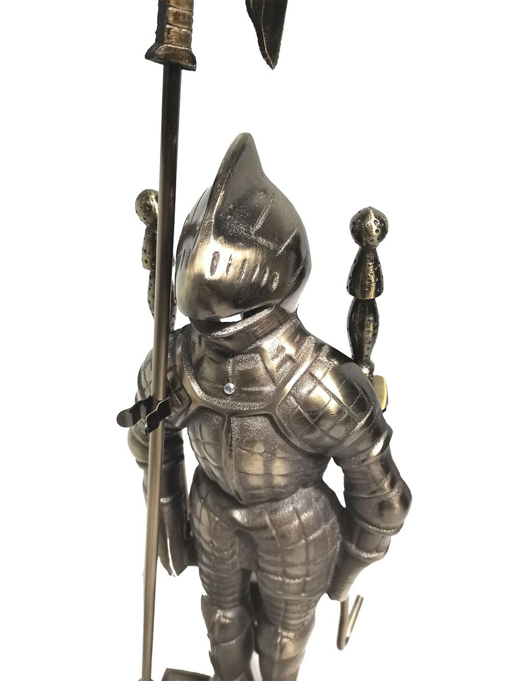 Medieval Knight Fireplace Tool Set - 4 Piece Cast Iron