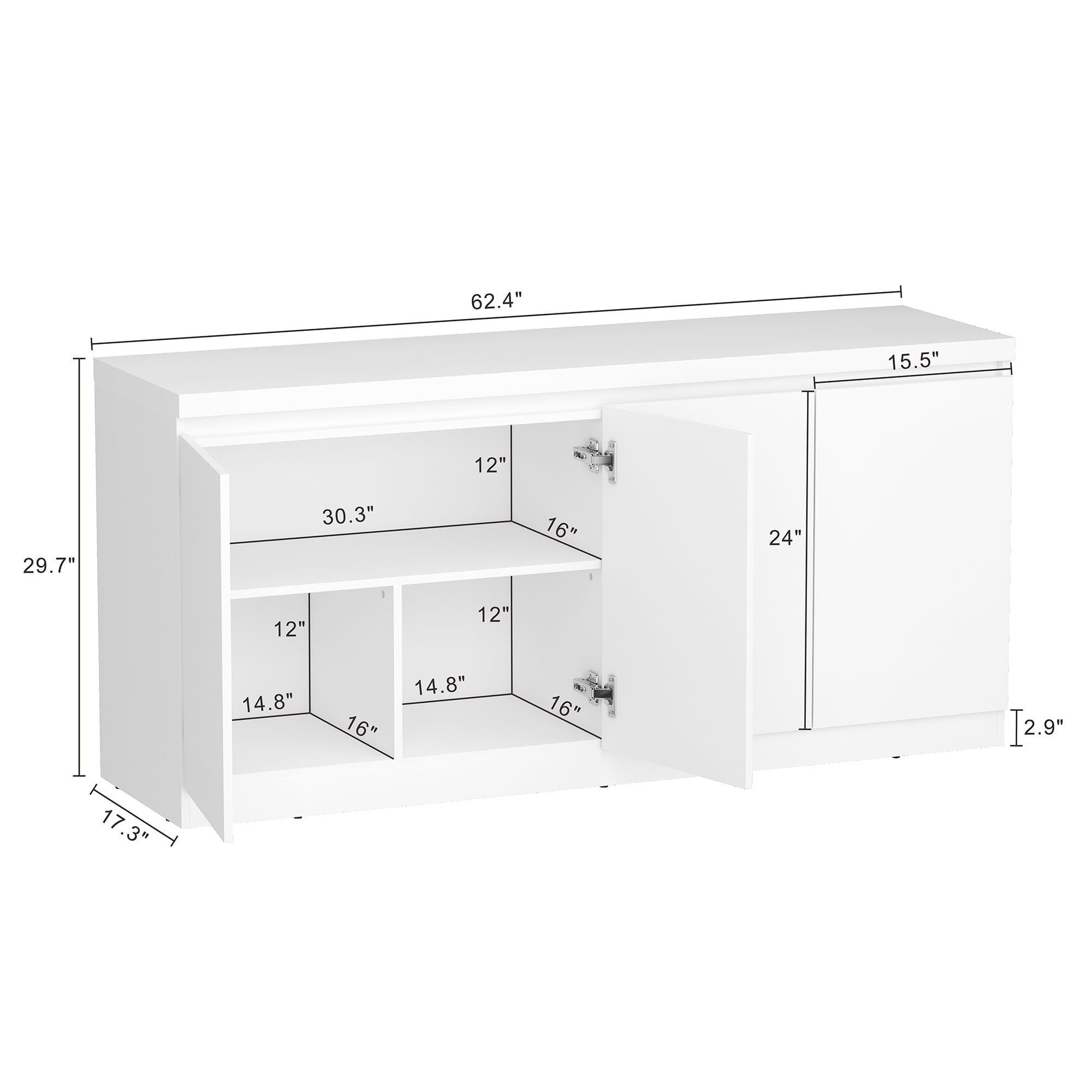 Modern Sideboard Buffet Cabinet with Storage