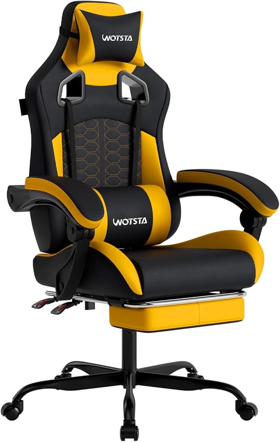 Ergonomic Gaming Chair with Footrest