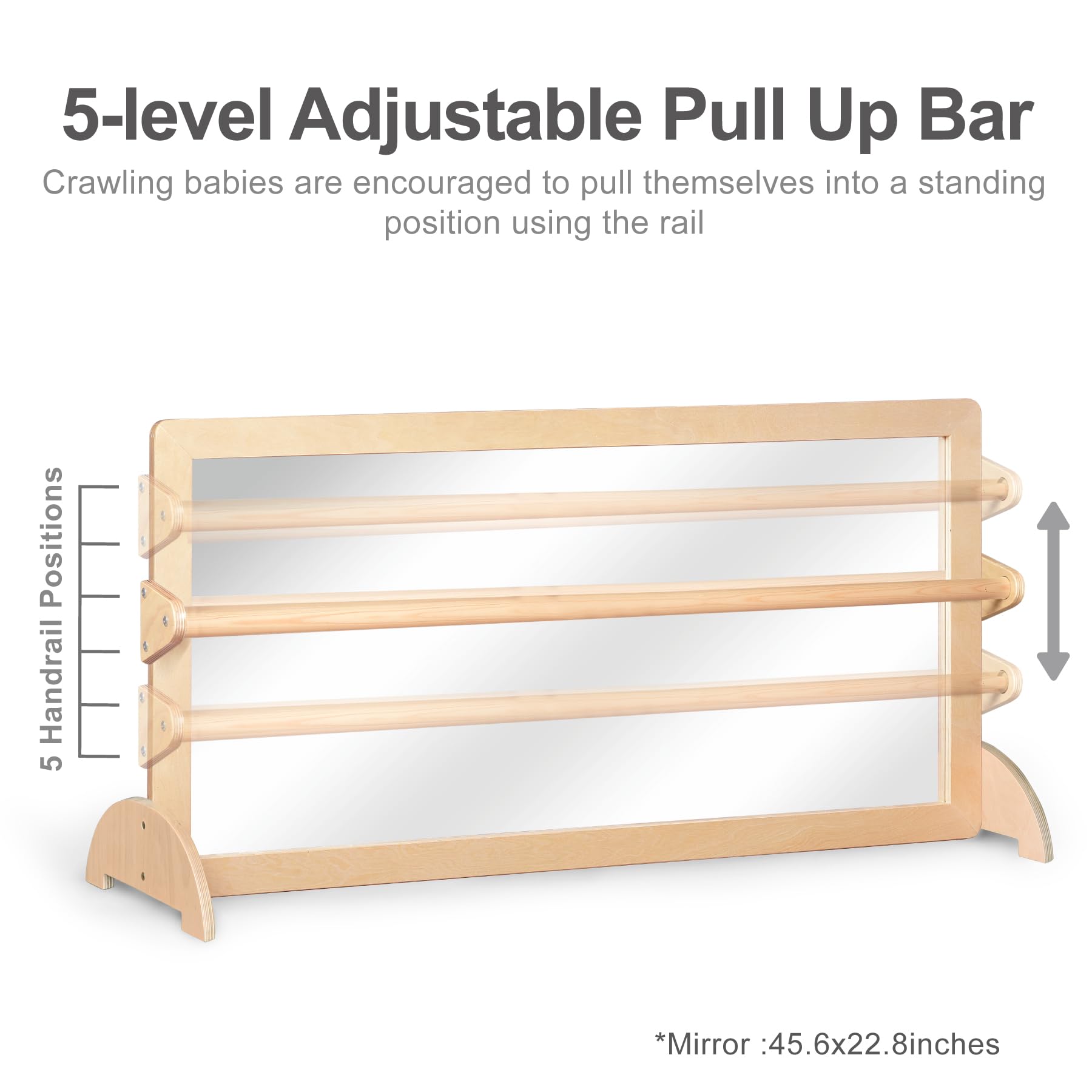 Montessori Mirror with Pull-Up Bar
