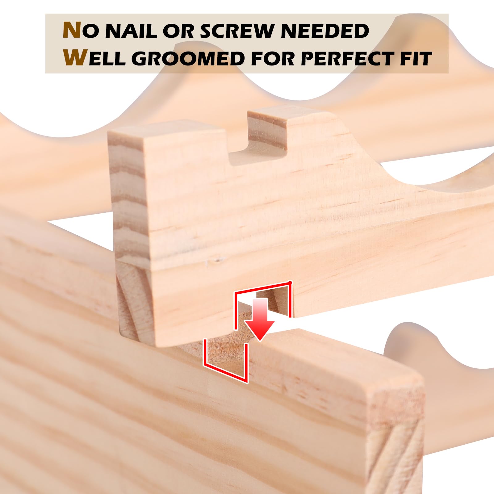 96-Bottle Pine Wood Wine Rack