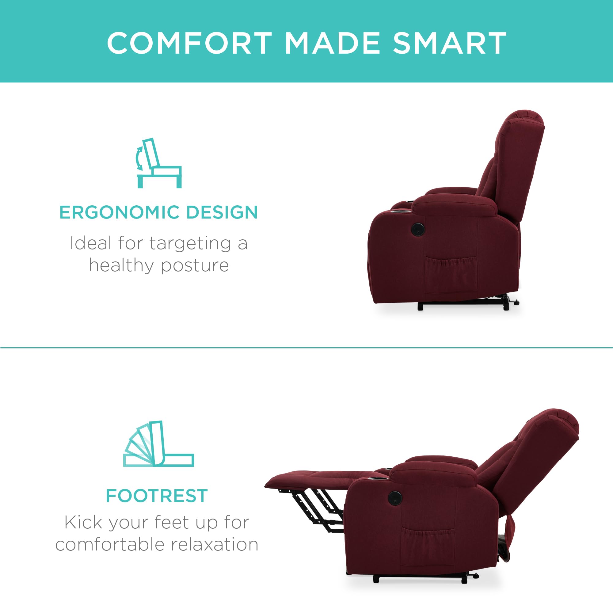 Power Lift Recliner with Massage and Heat