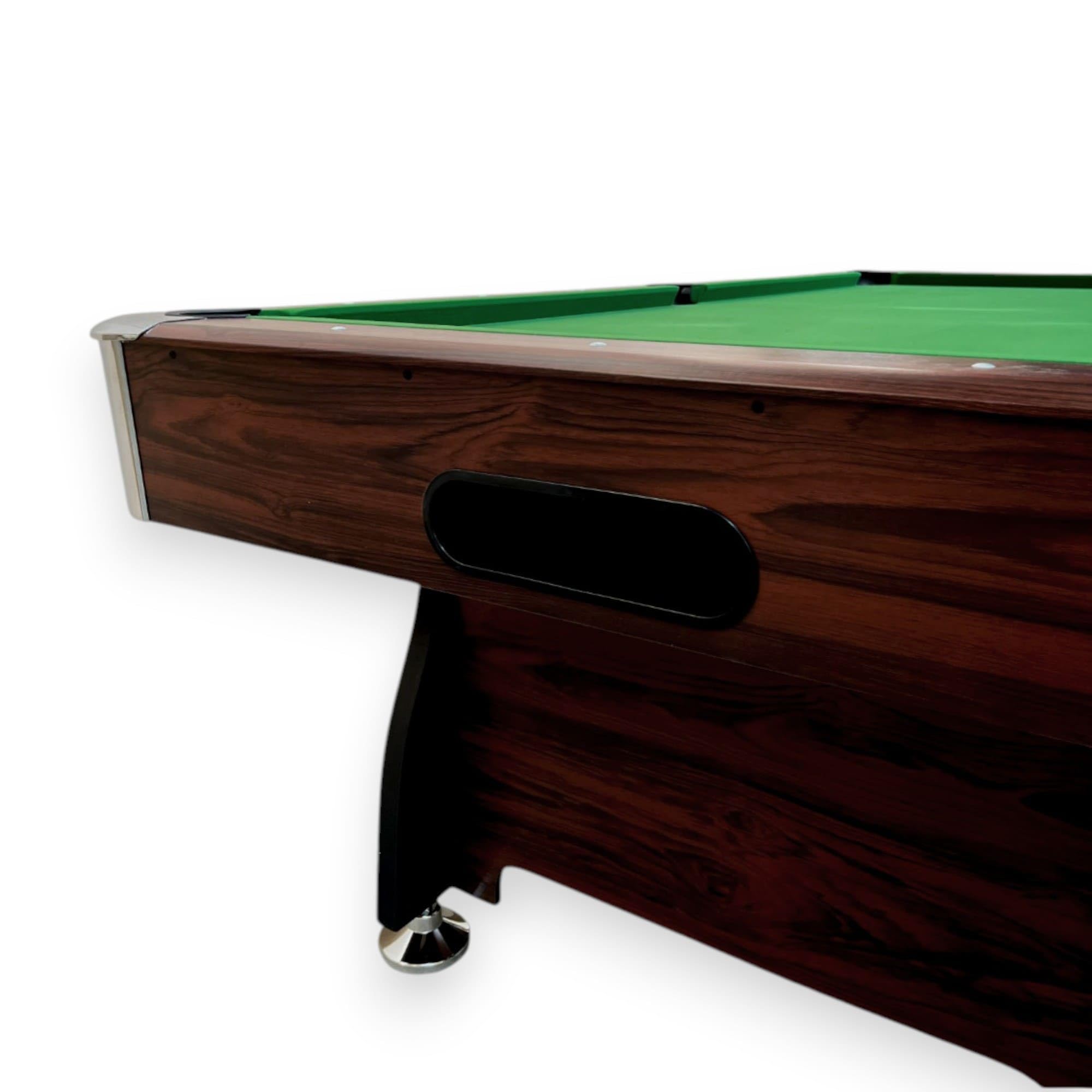 8 Foot Pool Table with Green Felt and Ball Return