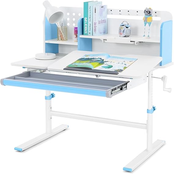 Adjustable Height Kids Desk with Tilting Desktop